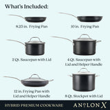 10-Piece AnolonX Hybrid Nonstick Cookware Set