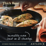 12-Inch AnolonX Hybrid Nonstick Frying Pan With Helper Handle