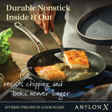 12-Inch AnolonX Hybrid Nonstick Frying Pan With Helper Handle