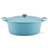 6.5-Quart NITRO Cast Iron Dutch Oven, Agave Blue