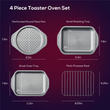 4-Piece Total Bakeware Nonstick Toaster Oven Baking Set