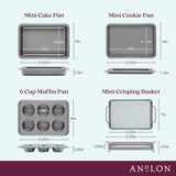 4-Piece Advanced Nonstick Bakeware Toaster Oven Pan Set