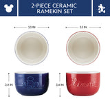 2-Piece Bon Voyage Ceramic Ramekin Set