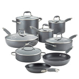 14-Piece Advanced Home Hard-Anodized Nonstick Cookware Set