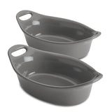 2-Piece Ceramics Oval Au Gratin Set