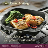 11-Inch Accolade Hard Anodized Nonstick Square Stovetop Grill Pan