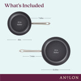 2-Piece Accolade Hard Anodized Nonstick Frying Pan Set