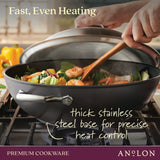 13.5-Inch Accolade Hard-Anodized Nonstick Wok with Lid