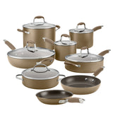 14-Piece Advanced Home Hard-Anodized Nonstick Cookware Set