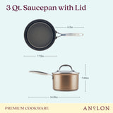 3-Quart Ascend Hard Anodized Nonstick Saucepan with Lid