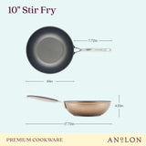 10-Inch Ascend Hard Anodized Nonstick Stir Fry Pan, Bronze