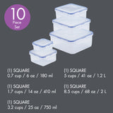 10-Piece Food Storage Container Set