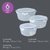 6-Piece Nestables Food Storage Container Set