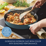 2-Piece NITRO Cast Iron Skillet Frying Pans