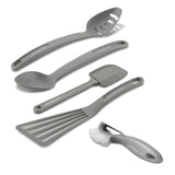 5-Piece Cucina Nylon Nonstick Kitchen Utensil Set, Sea Salt Gray