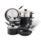 10-Piece SmartStack Hard-Anodized Nonstick Cookware Set